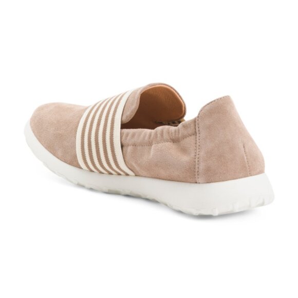 NEW GANTER Suede Gabby slip on Comfort Loafers unisex in taupe 7254j2 - Picture 1 of 5